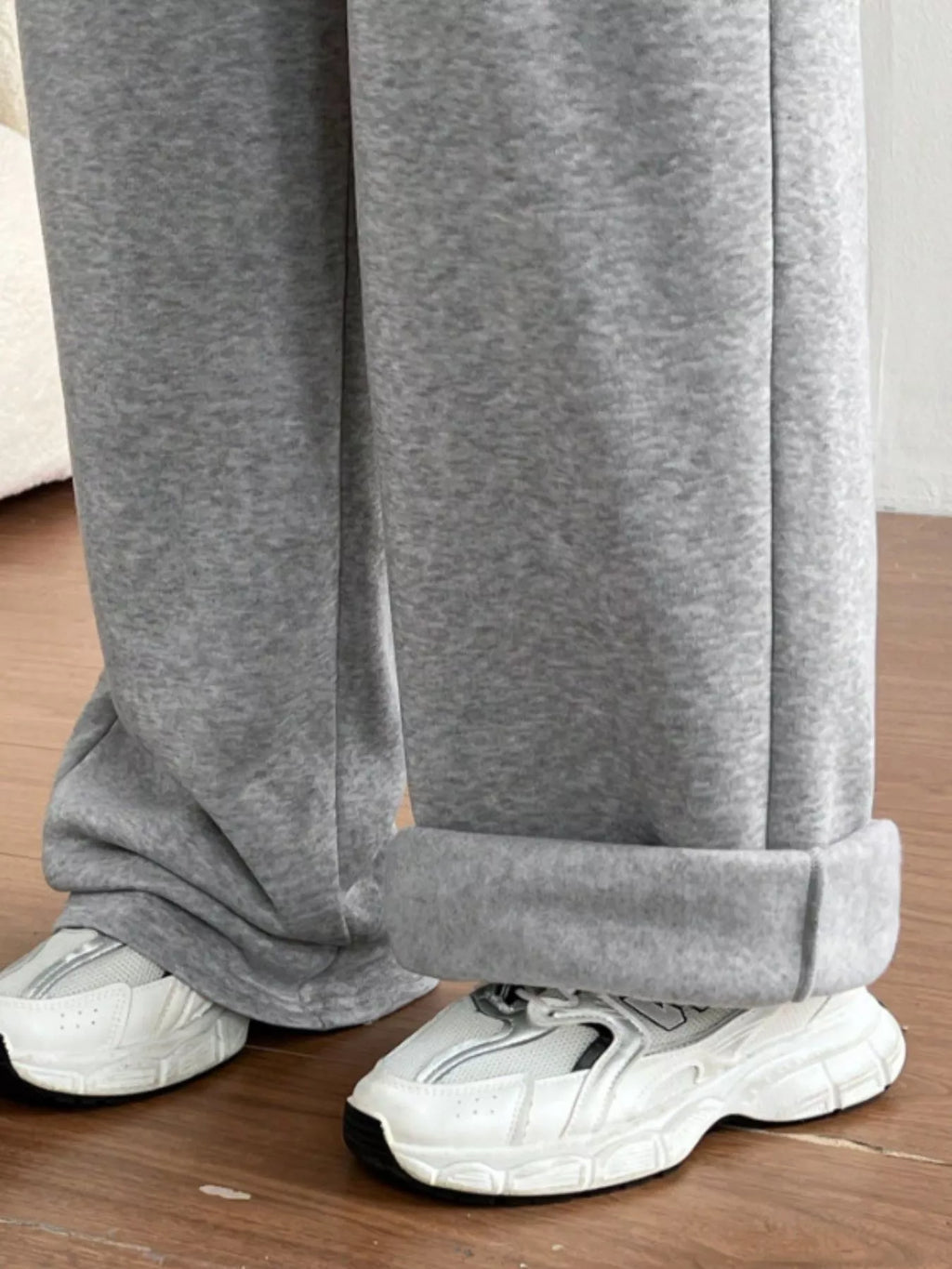 Casual Drawstring High Waist Wide Leg Sweatpants (5)