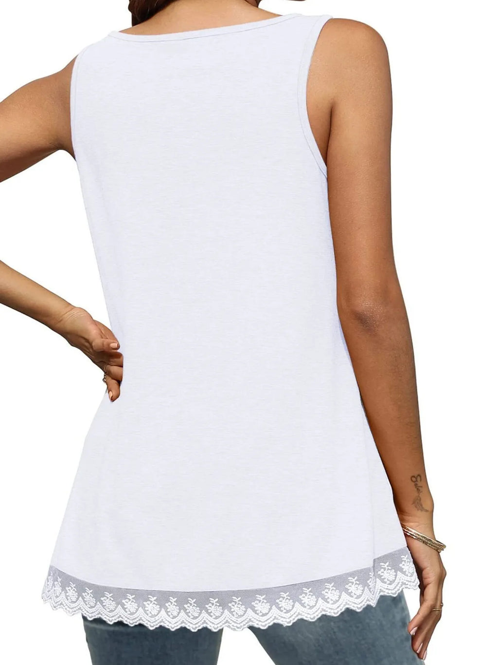 Lace Trim Wide Strap Tank Top (13)