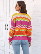 Open Front Openwork Cardigan (9)
