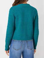 Textured Knit Button-front Cardigan (4)