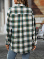 Oversized Plaid Button-up Shirt (10)