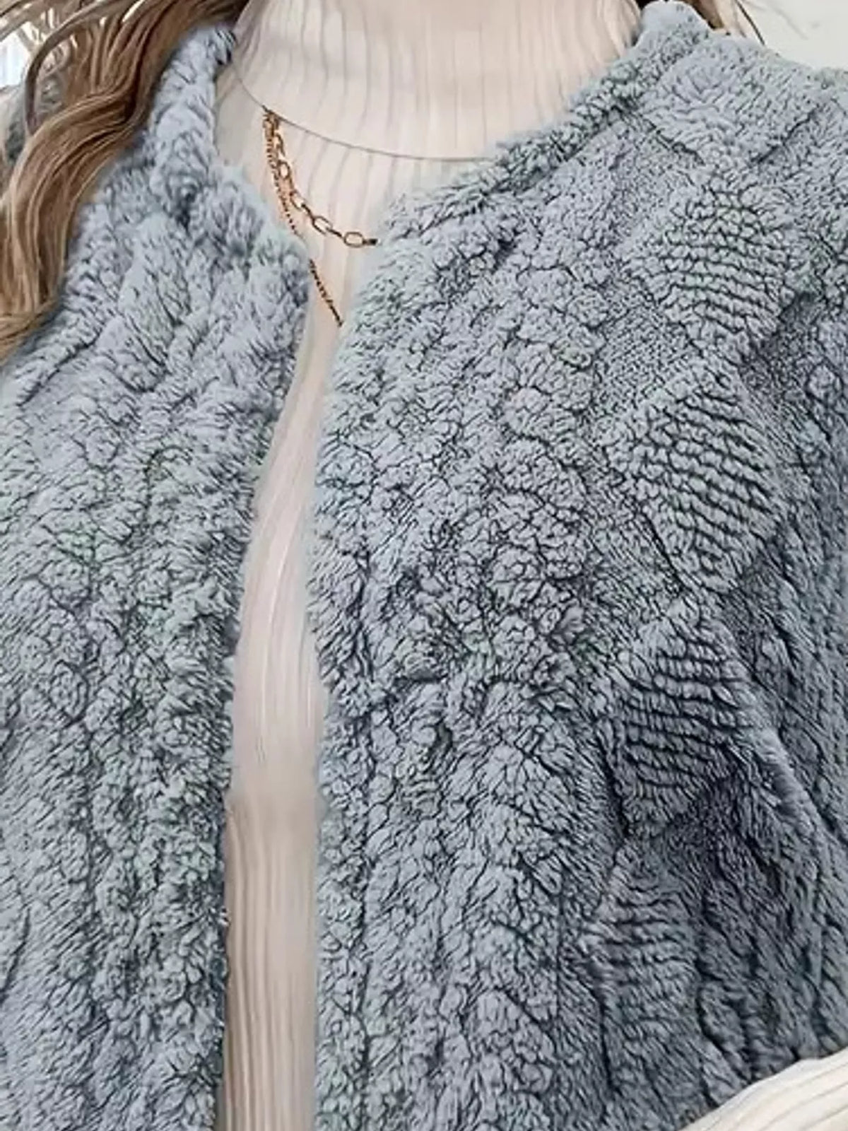Sherpa Open Front Vest Coat (17)