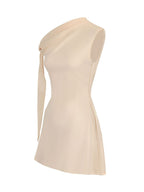 One-shoulder Bowknot Mini Dress (5)