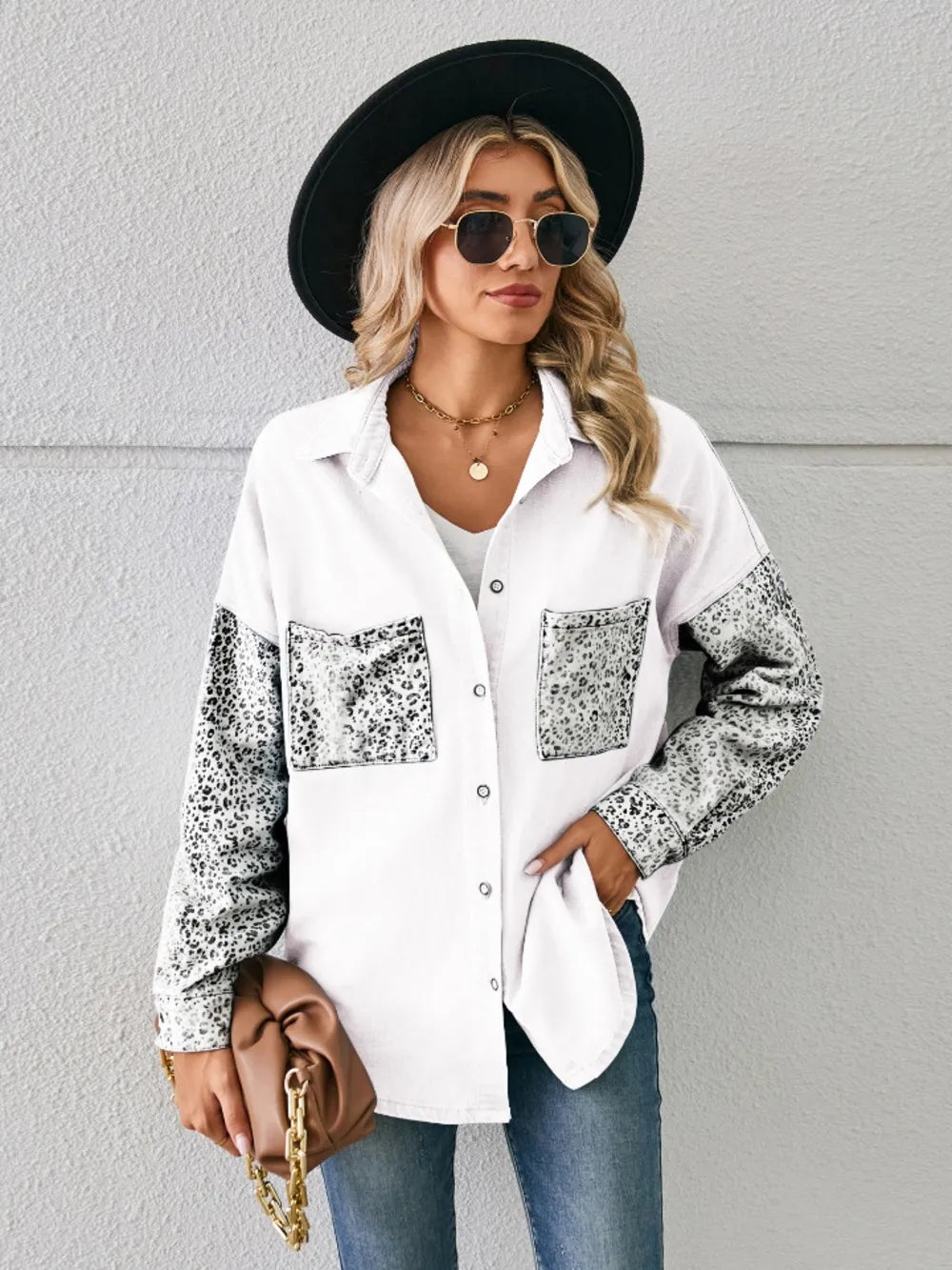 Leopard Button Up Denim Jacket (9)