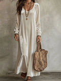 Velvet Maxi Dress Flowy Hem