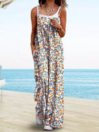 Full Size Floral Print Wide Leg Spaghetti Strap Overalls (2)