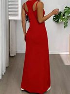 Scoop Neck Cami Maxi Dress Set (20)