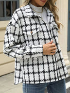 Plaid Button Up Long Sleeve Jacket (3)