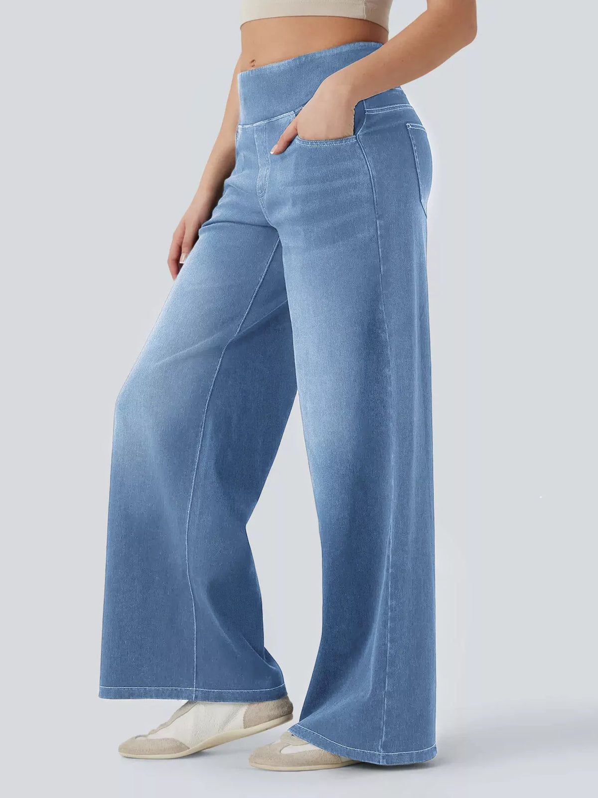 High-waisted Wide Leg Jeans (8)