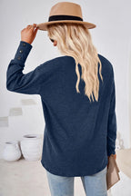 V-neck Dropped Shoulder T-shirt (8)