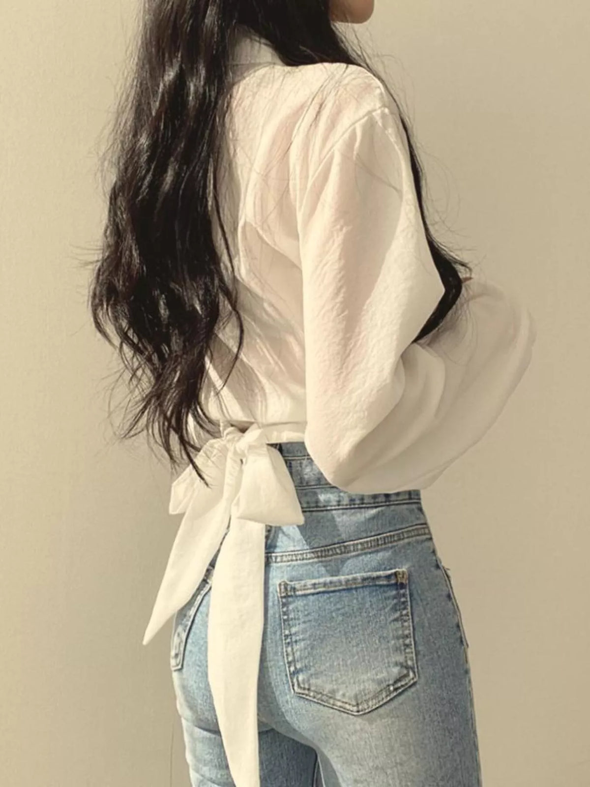 Twisted Front Long Sleeve Shirt (3)