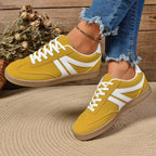 Lace Up Round Toe Flat Sneakers (3)