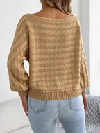 Cable Knit Boat Neck Sweater (7)