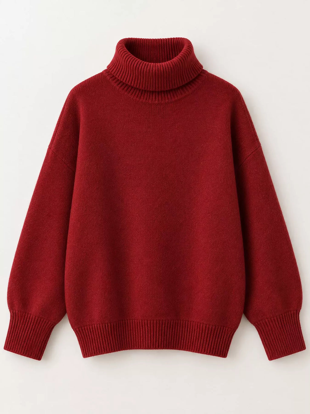 Turtleneck Dropped Shoulder Sweater (25)