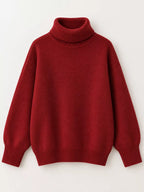 Turtleneck Dropped Shoulder Sweater (25)