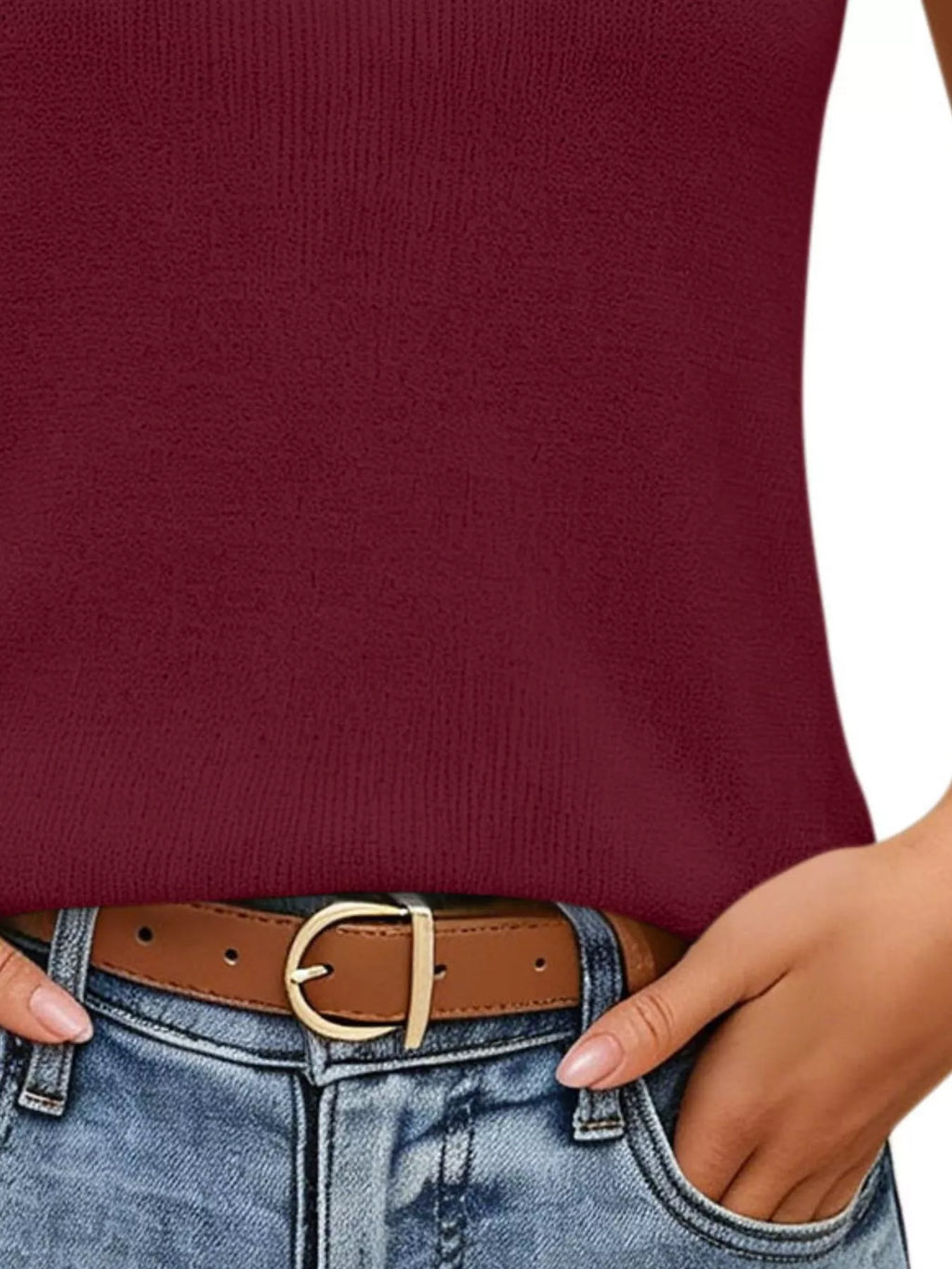 V-neck Ribbed Knit Tank Top (24)
