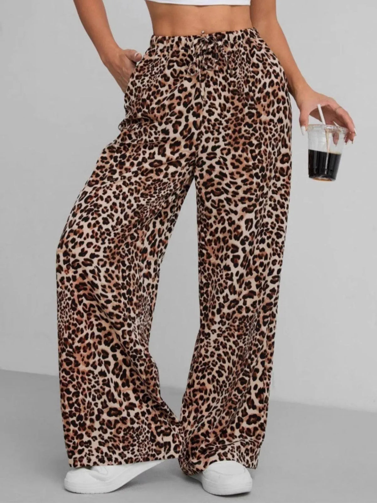 Leopard Print Wide Leg Pants (3)