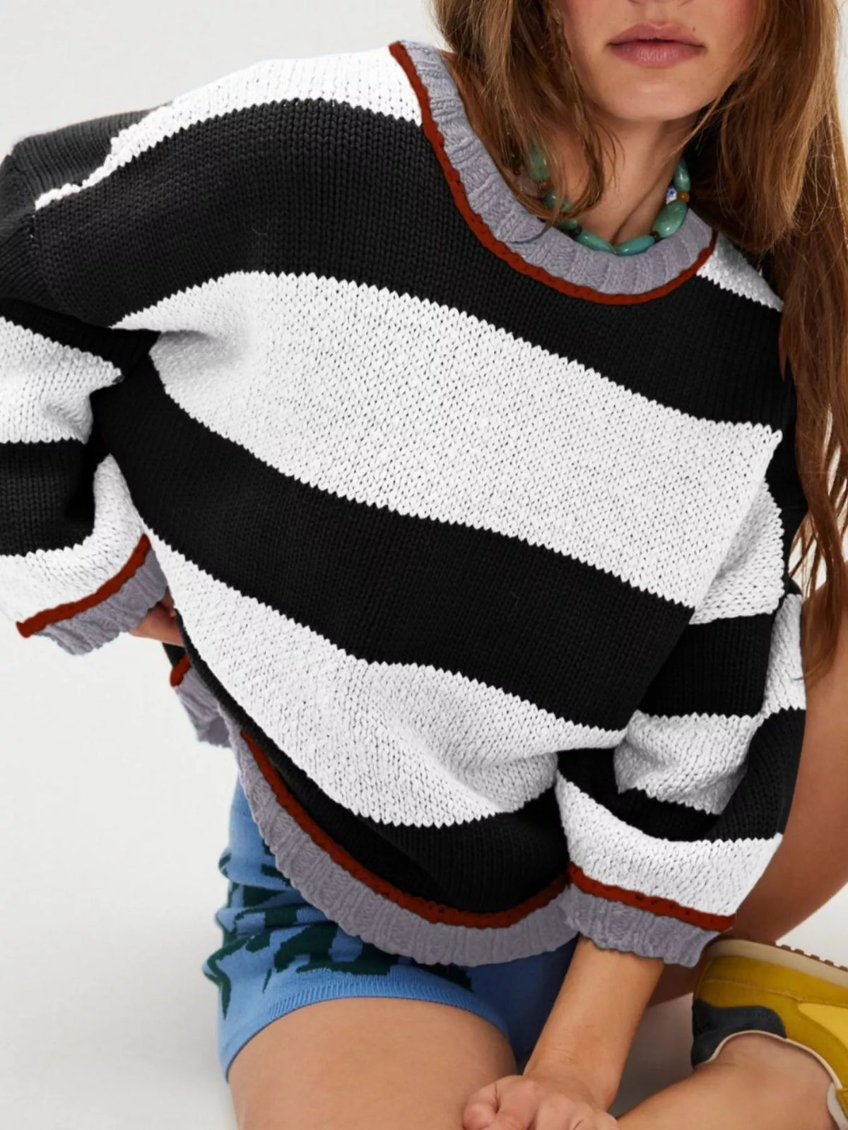 Block Round Neck Sweater (3)