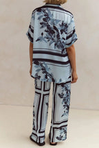 Printed Button Up Shirt Pants Set (19)