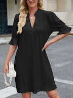 Eyelet Flounce Sleeve Mini Dress (6)
