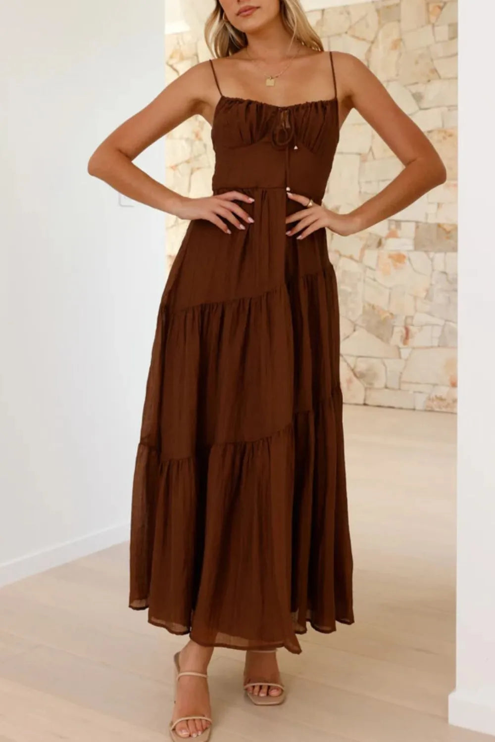 Ruched Smocked Back Cami Dress (22)