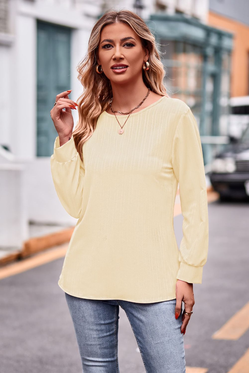Round Neck Long Sleeve Tee (14)