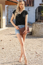 Cowl Neck Short Sleeve T-shirt (5)
