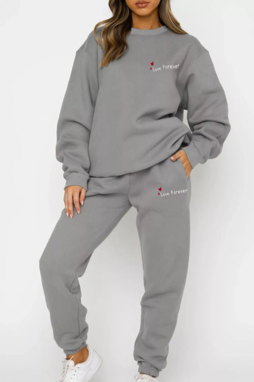 Round Neck Sweatshirt Joggers Set (10)