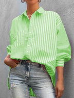 Striped Button Down Long Sleeve Shirt (7)