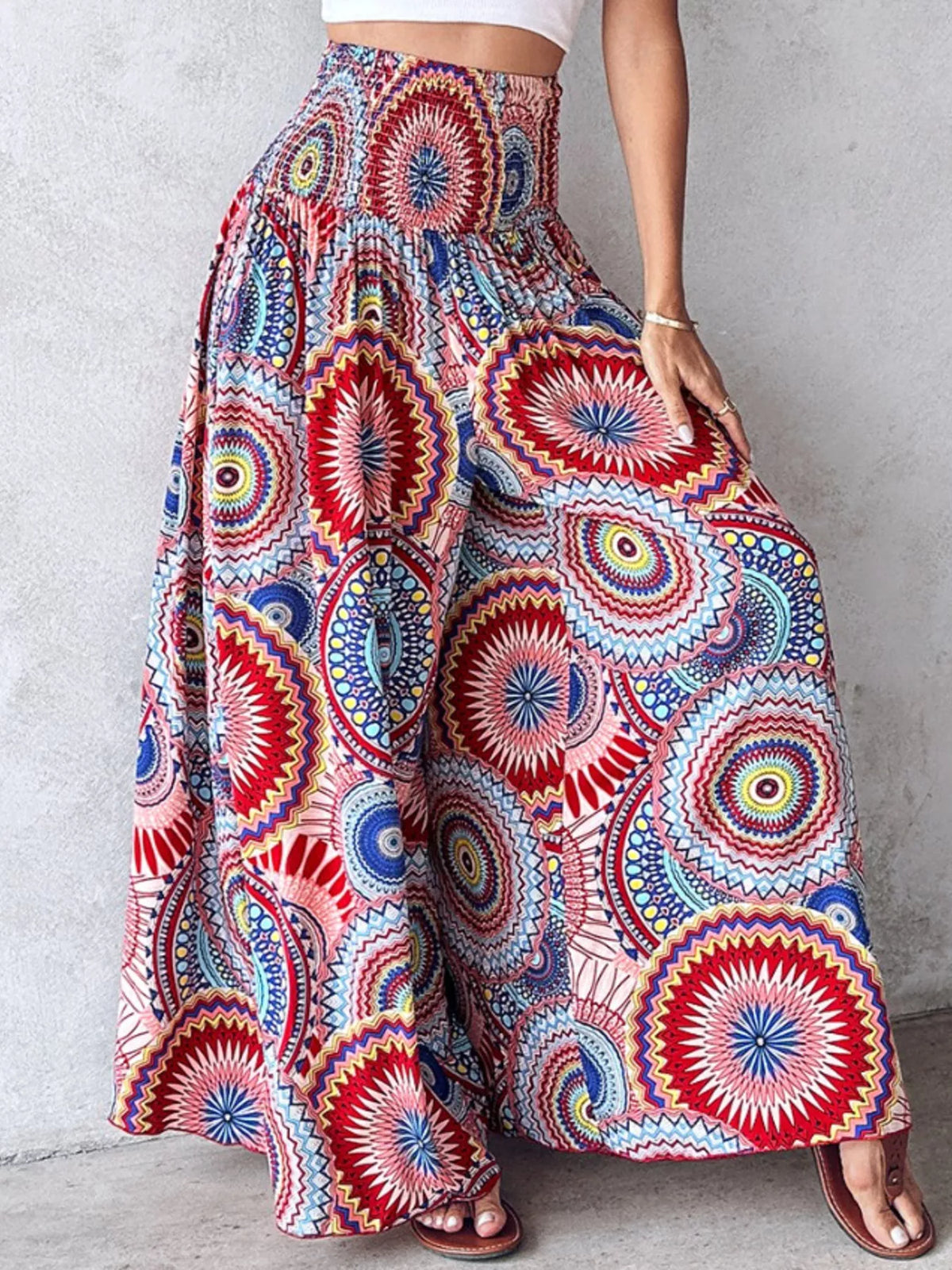 Printed Wide-leg Pants (5)