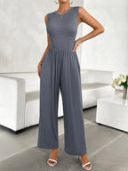 Round Neck Sleeveless Wide Leg Jumpsuit (17)