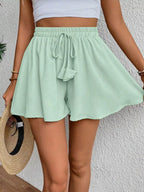 Flowy Drawstring Waist Shorts