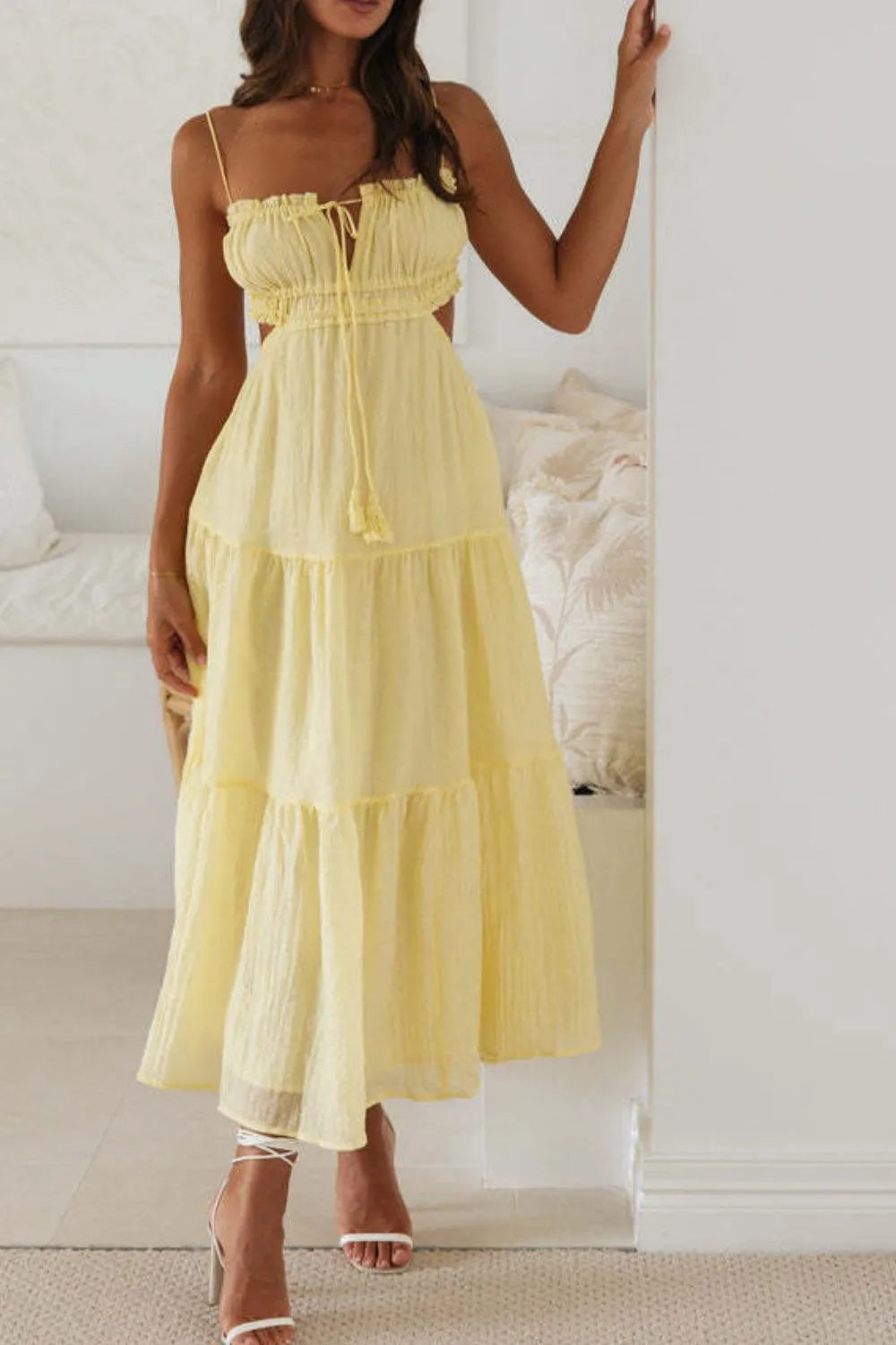 Cutout Square Neck Midi Cami Dress (20)