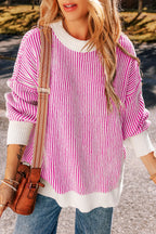 Round Neck Dropped Shoulder Sweater (8)