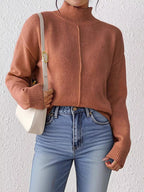 Turtleneck Dropped Shoulder Sweater (11)