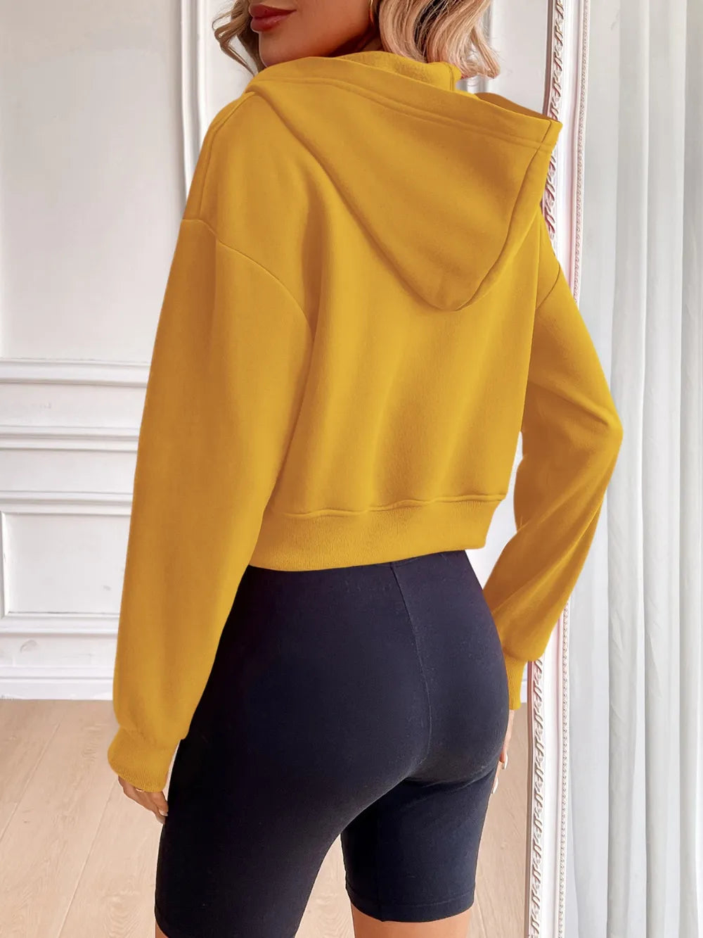 Zip Up Dropped Shoulder Hooded Jacket (20)
