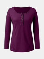 Full Size Scoop Neck Long Sleeve T-shirt (8)