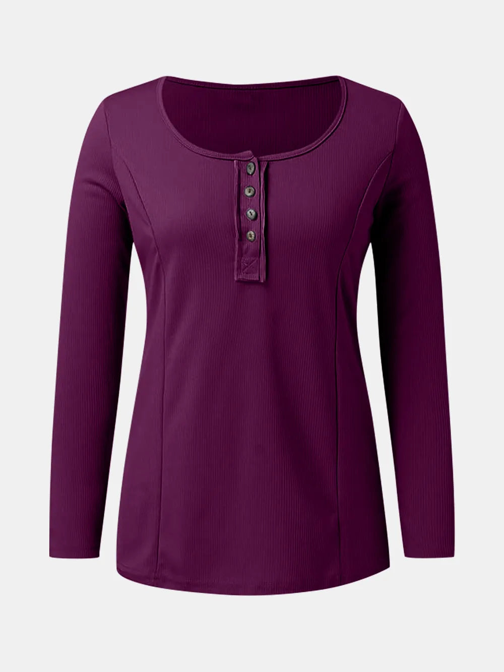 Full Size Scoop Neck Long Sleeve T-shirt (8)