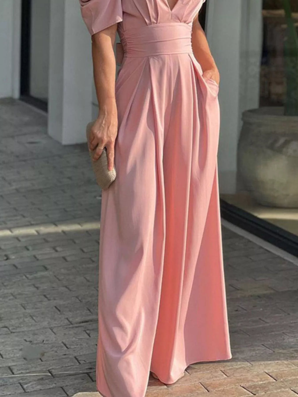 Puff Sleeve Wide Leg Jumpsuit (6)