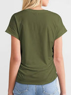 Round Neck Short Sleeve T-shirt (2)