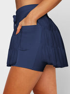 Ruched Mini Skort Pockets (17)