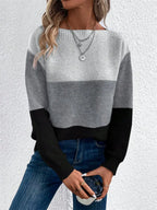 Block Drop Shoulder Long Sleeve Sweater (25)