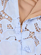 Floral Lace Short Sleeve Midi Dress (18)