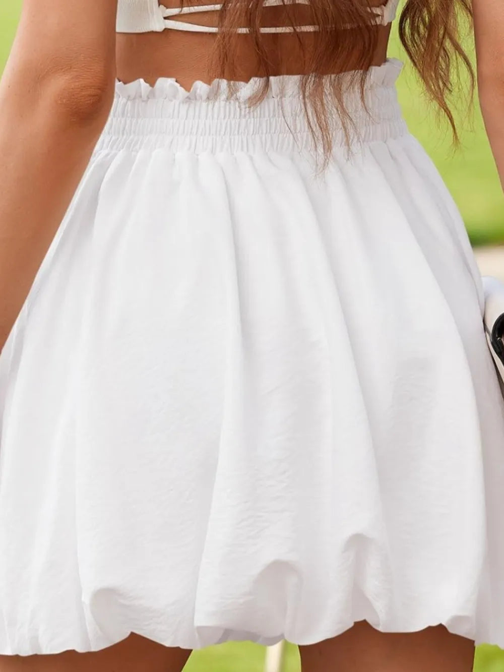 Frill Smocked Mini Skirt (2)