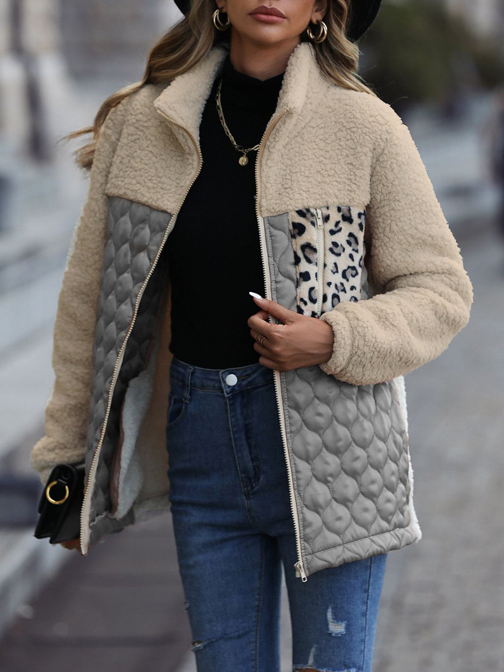 Leopard Block Zip-up Jacket (15)