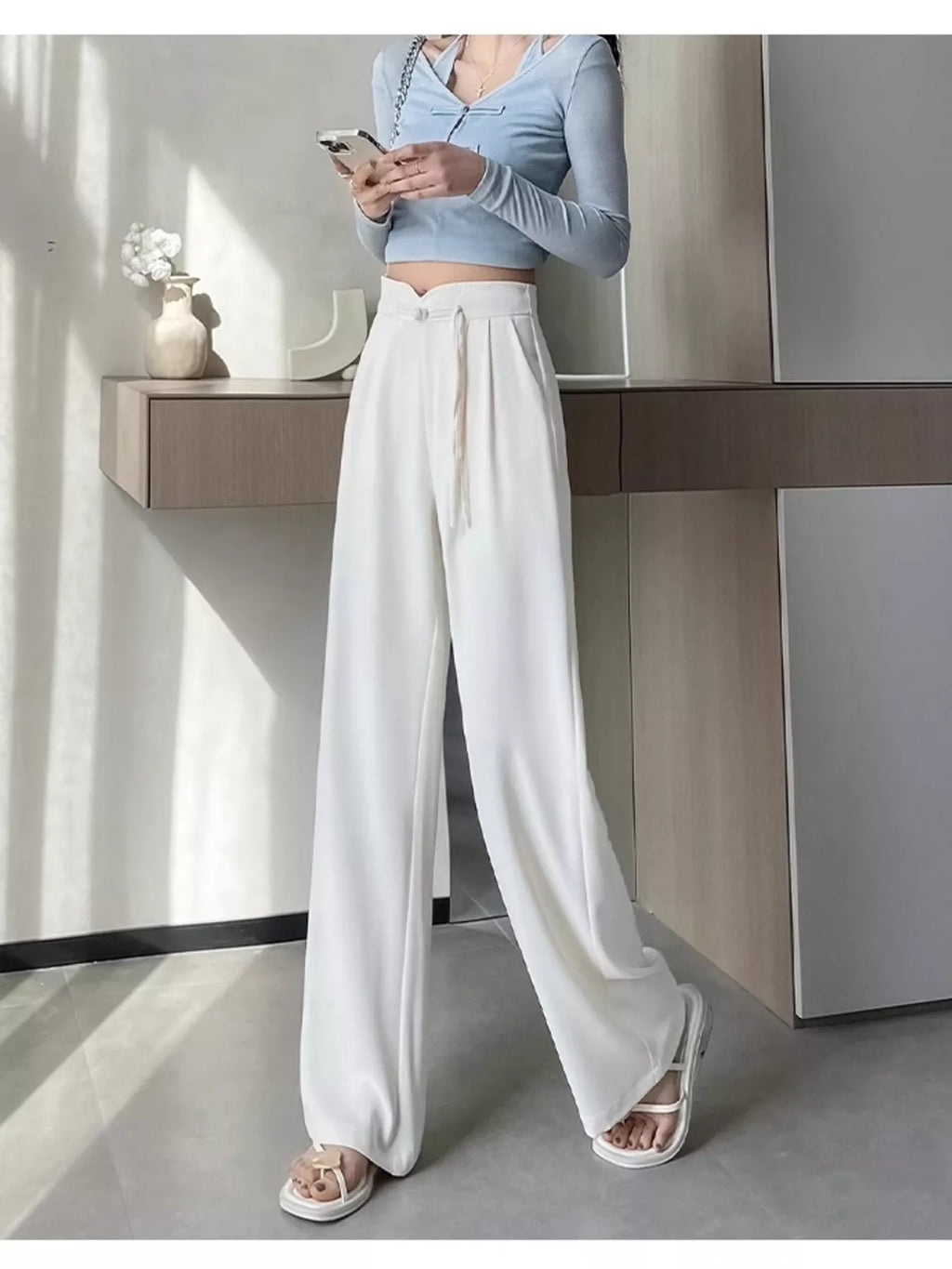 High-waisted Wide-leg Pants (5)