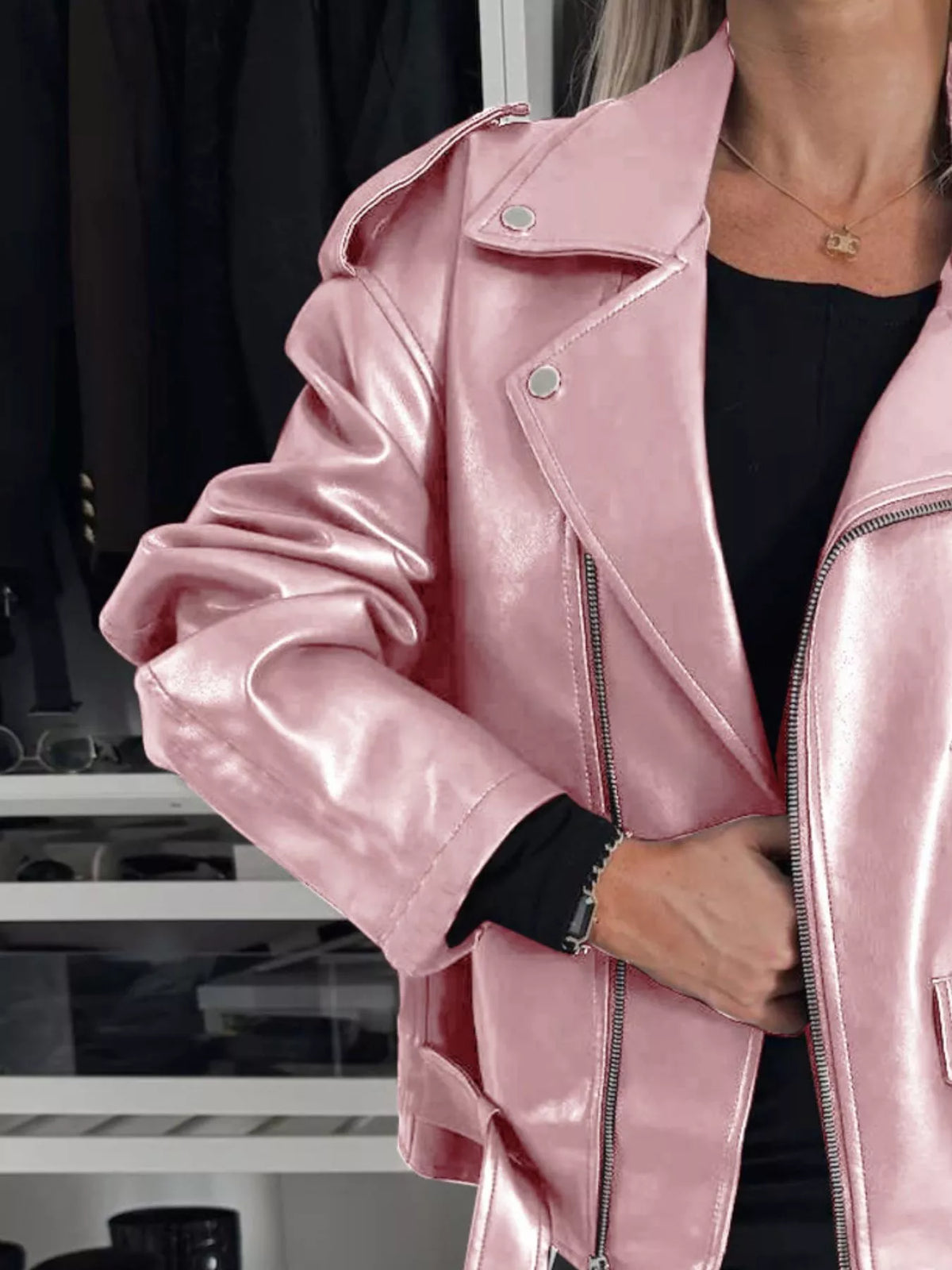 Full Size Zip Up Long Sleeve Jacket Plus (14)
