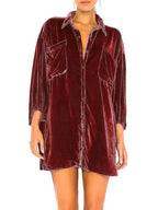 Collared Neck Button Down Long Sleeve Shirt (2)