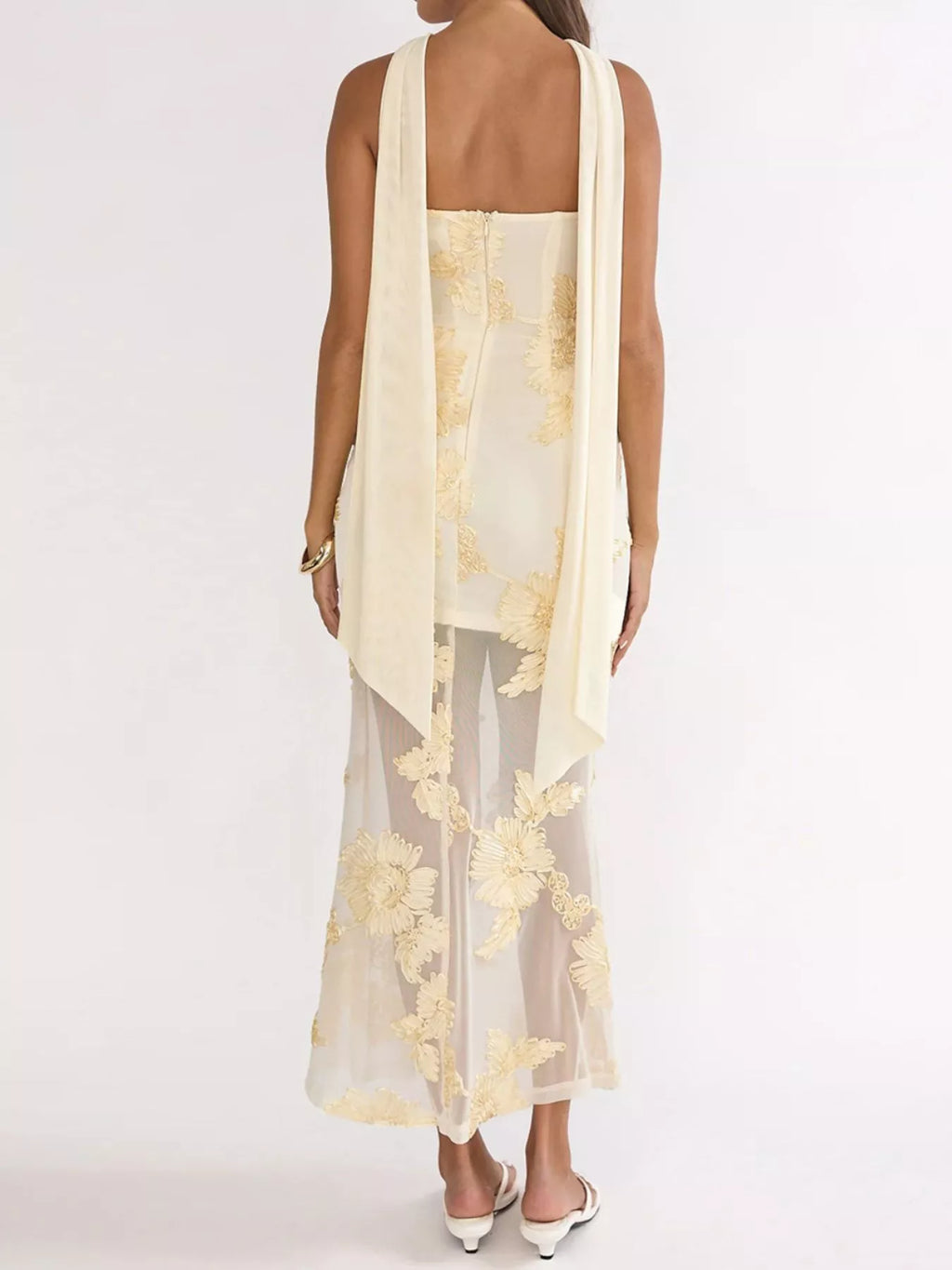Floral Tube Dress Scarf (4)