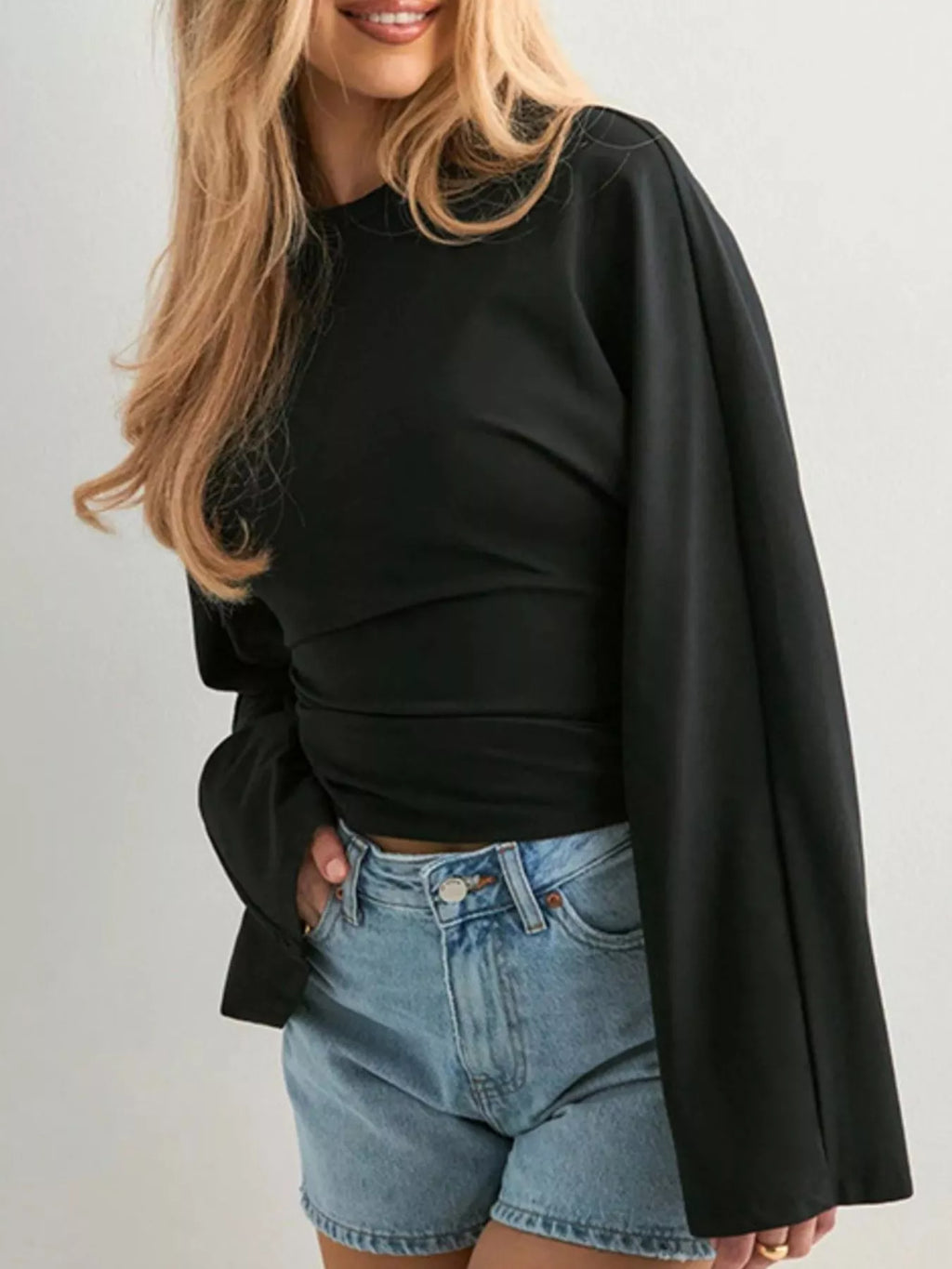 Full Size Long Sleeve Fitted T-shirt Plus (5)